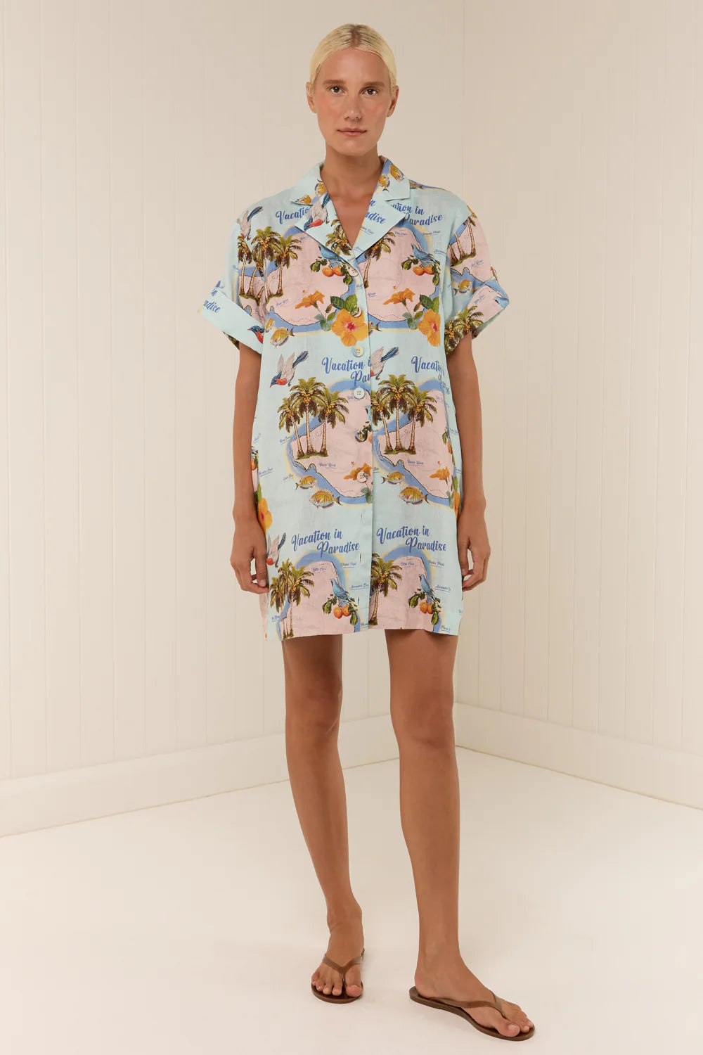 REY DRESS - PALM PARADISE - PALM NOOSA