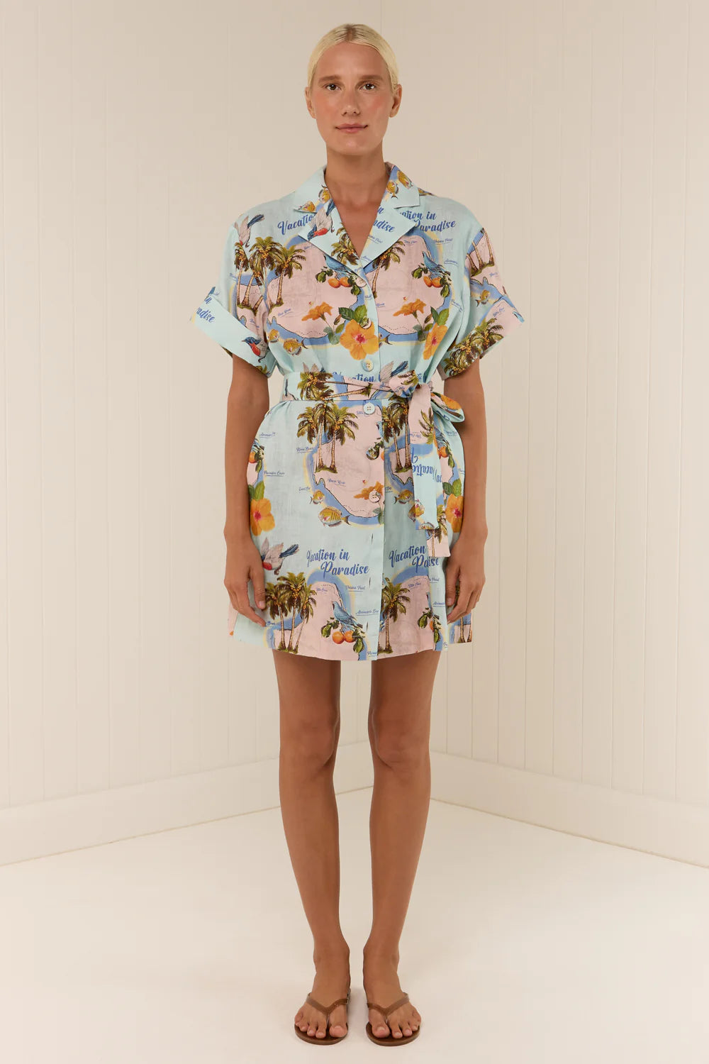 REY DRESS - PALM PARADISE - PALM NOOSA