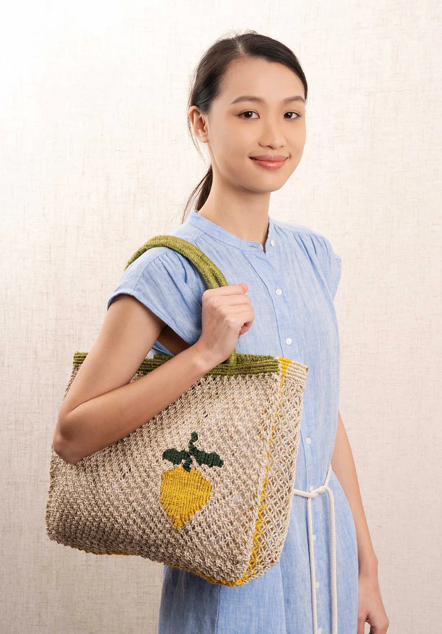 CIAO / LEMON  BAG SMALL - NATURAL / YELLOW - THE JACKSONS