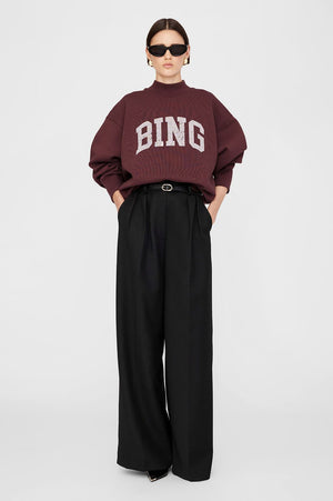 BRADIE SWEATSHIRT BING - DEEP BURGUNDY - ANINE BING