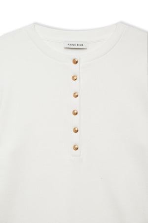 ALESSIA LONG SLEEVE TEE - IVORY - ANINE BING