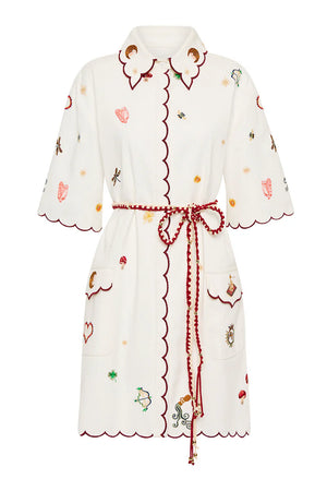 QUEEN OF HEARTS SHIRT DRESS (SHORT) - ANTIPODEAN