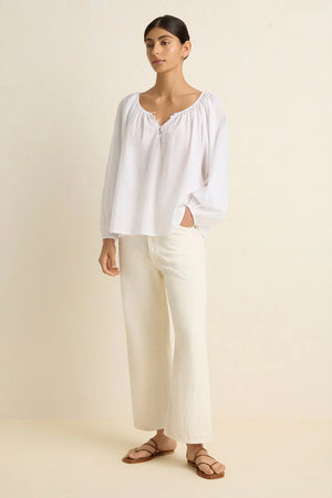 BOWER BLOUSE - WHITE - VILLU