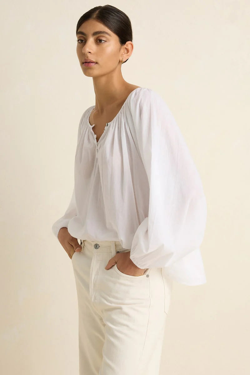 BOWER BLOUSE - WHITE - VILLU