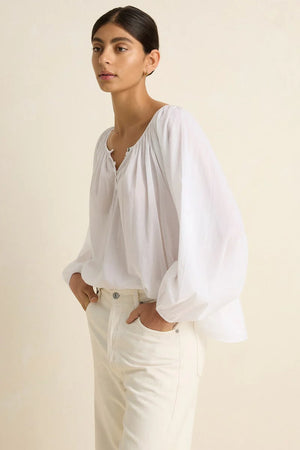 BOWER BLOUSE - WHITE - VILLU