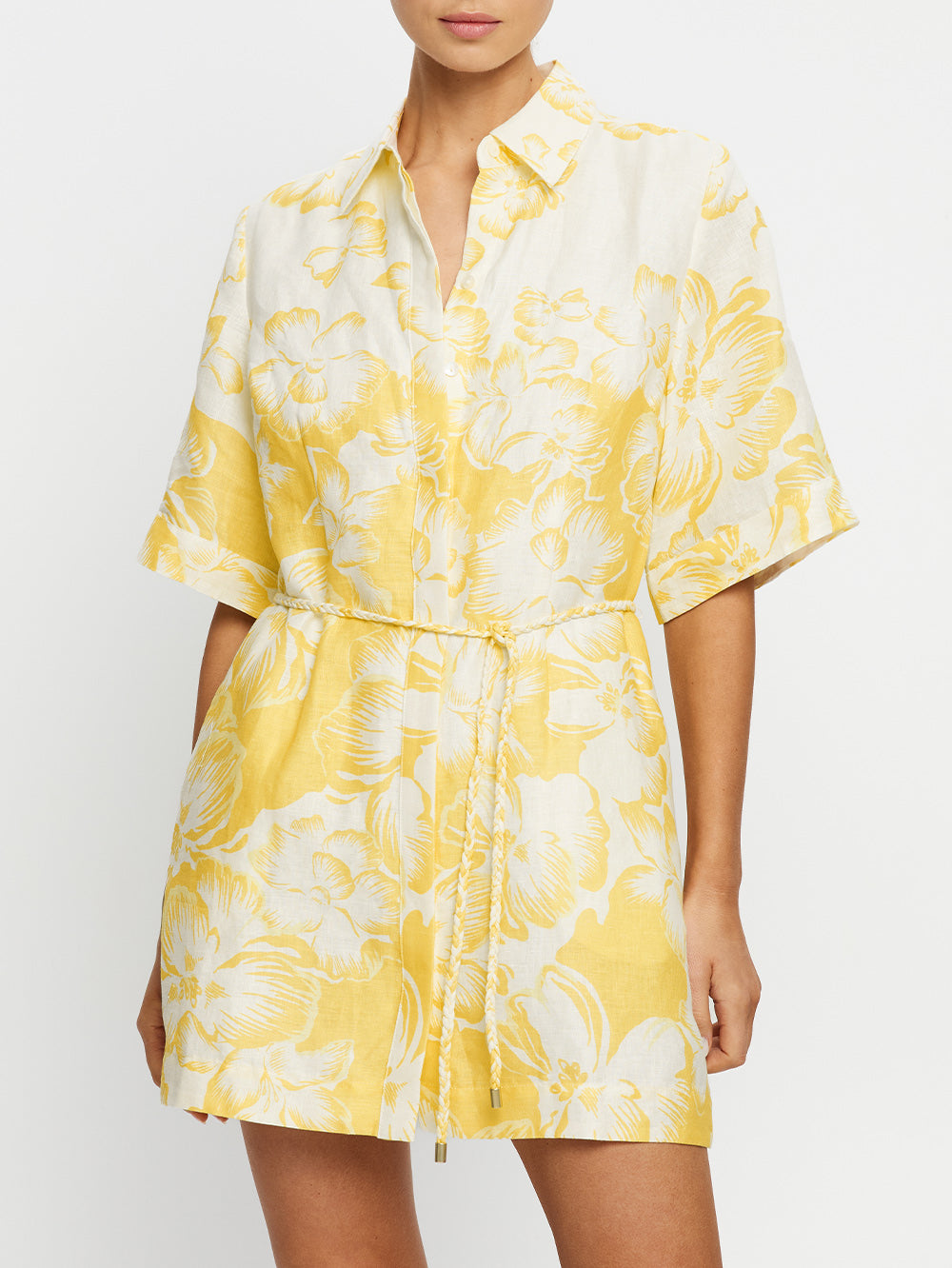 SORAYA MINI DRESS - LEMON - KIVARI