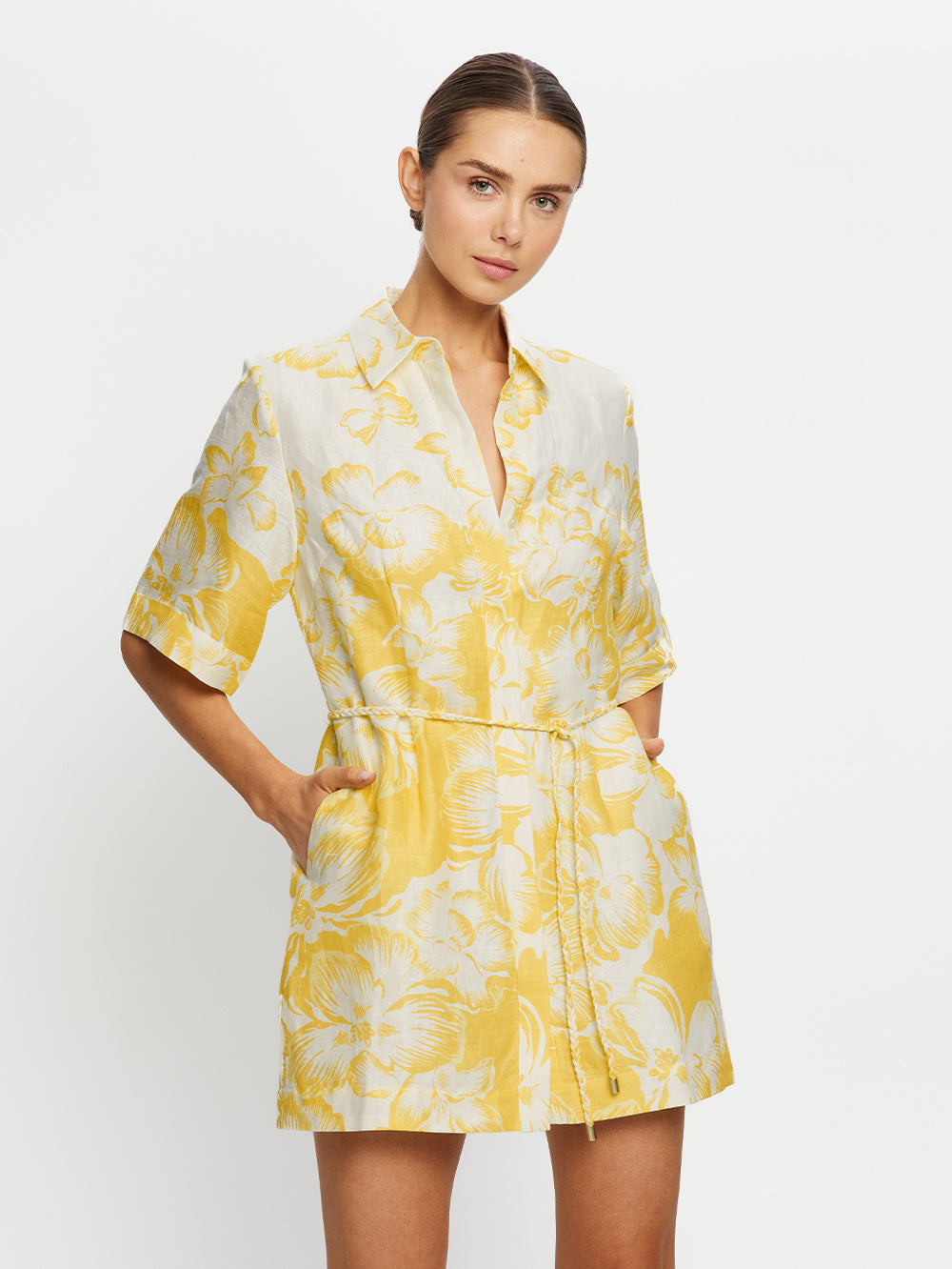 SORAYA MINI DRESS - LEMON - KIVARI