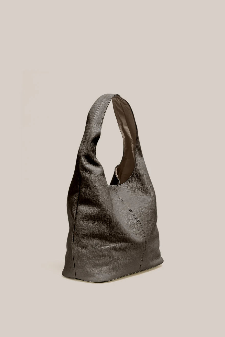 SCARLETT LEATHER HOBO - DARK CHOCOLATE - VESTIRSI