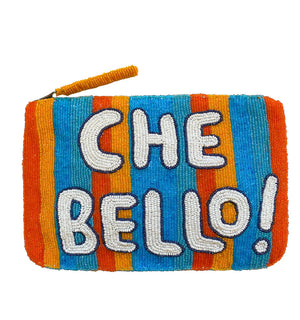 CHE BELLO CLUTCH - BLUE MULTI WHITE - THE JACKSONS