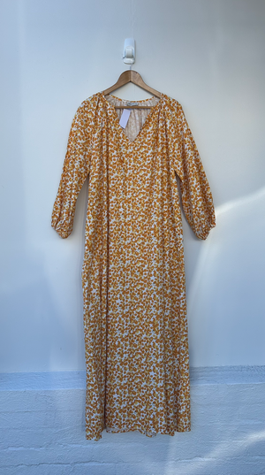 YIORGOS KOULASIDIS DRESS - YELLOW FLORAL - PRE LOVED