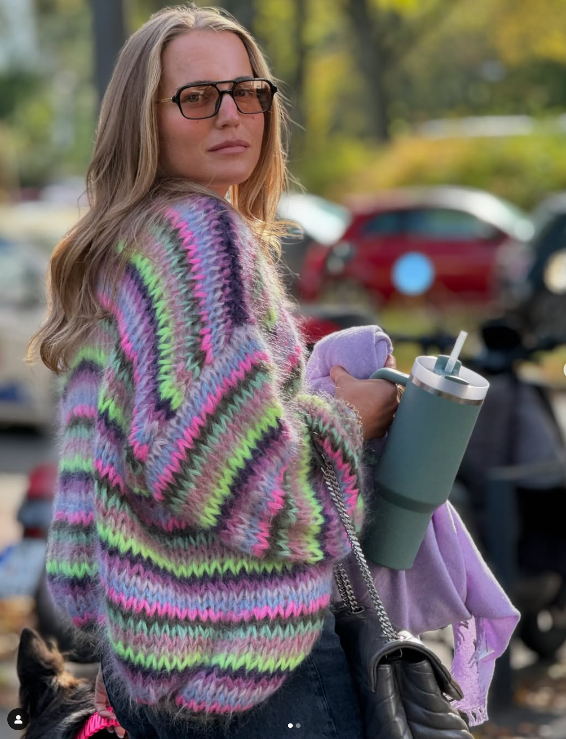 STRIPE CARDIGAN - MULTICOLOUR NEON - LES TRICOTS D'O