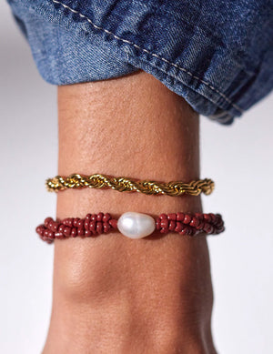 RODEO BRACELET - DEEP BURGUNDY - ANNI LU