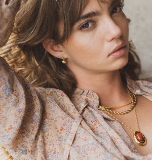 CHERRY ON TOP NECKLACE - GOLD - ANNI LU