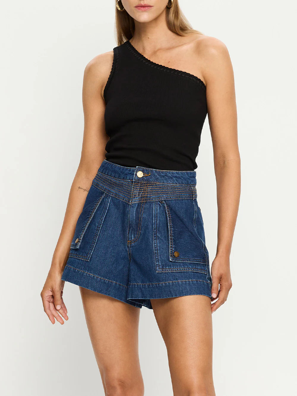 CELENE DENIM SHORT - INDIGO BLUE - KIVARI