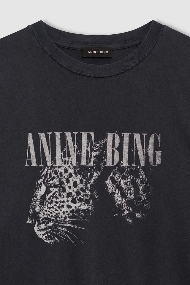 COHEN TEE - WASHED BLACK - ANINE BING
