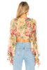 ZIMMERMANN MELODY TIE FRONT TOP AND MATCHING PANTS - TAUPE FLORAL - PRE LOVED