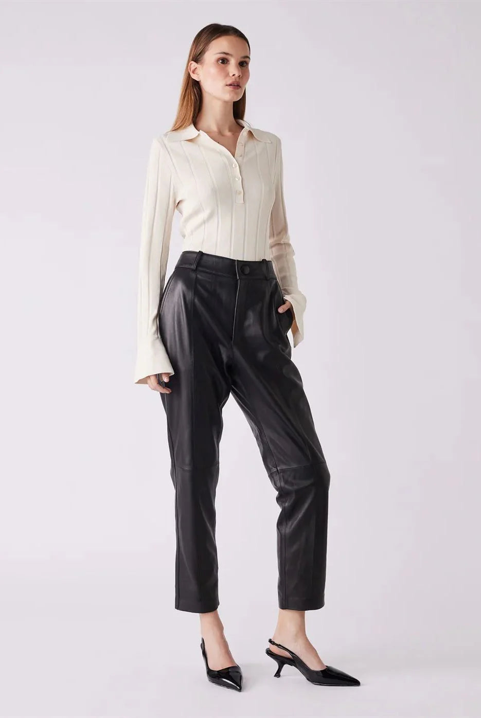 AVENUE BUTTON SWEATER - CREAM - ESMAEE