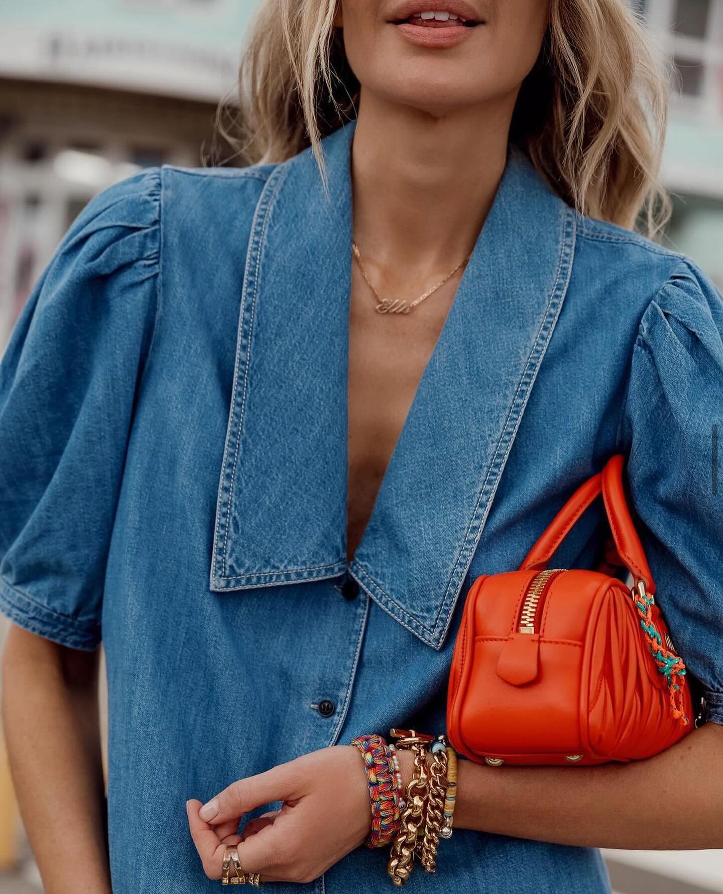 DENIM SAILOR BLOUSE - STARLET - FRAME DENIM