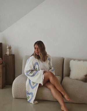 MIDI ROBE PALM TREE - NATURAL - CIE CIE