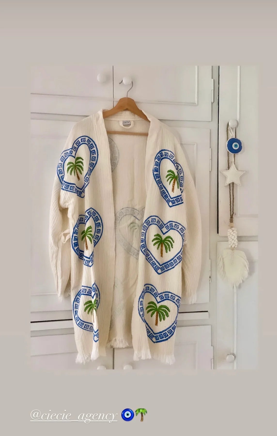 MIDI ROBE PALM TREE - NATURAL - CIE CIE