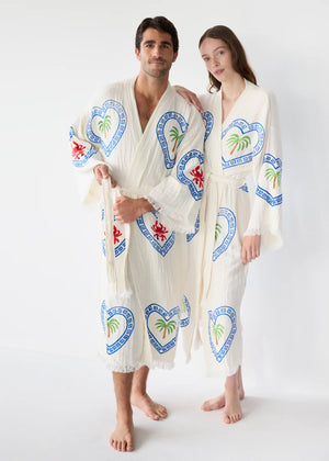 LONG ROBE  PALM - NATURAL  - CIE CIE