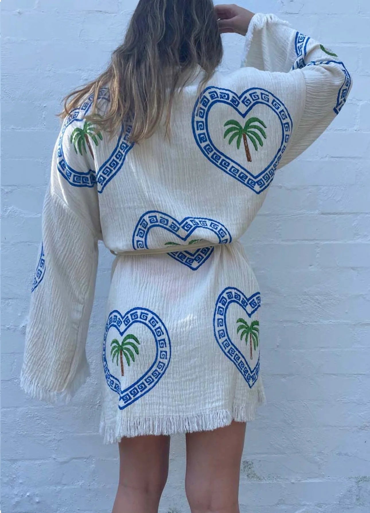 MIDI ROBE PALM TREE - NATURAL - CIE CIE