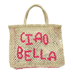 CIAO BELLA BAG SMALL - NATURAL / HOT PINK  - THE JACKSONS