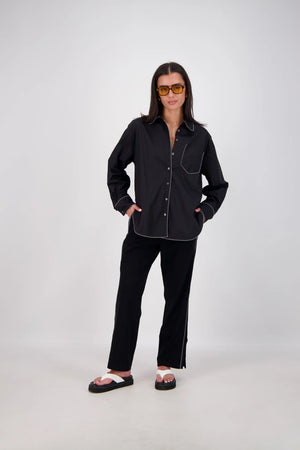 MANAROLA SHIRT - BLACK - JASMINE ALEXA