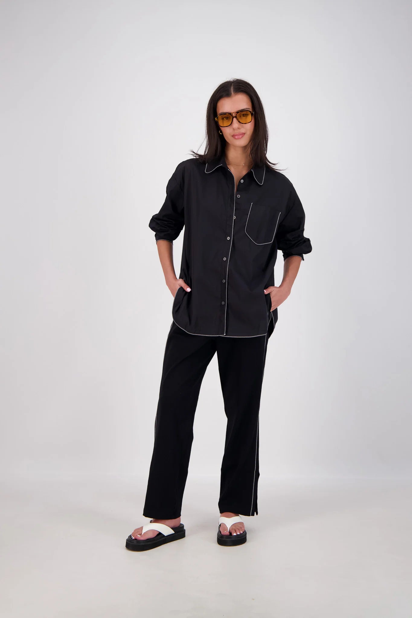 MANAROLA SHIRT - BLACK - JASMINE ALEXA