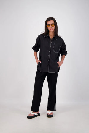 MANAROLA SHIRT - BLACK - JASMINE ALEXA