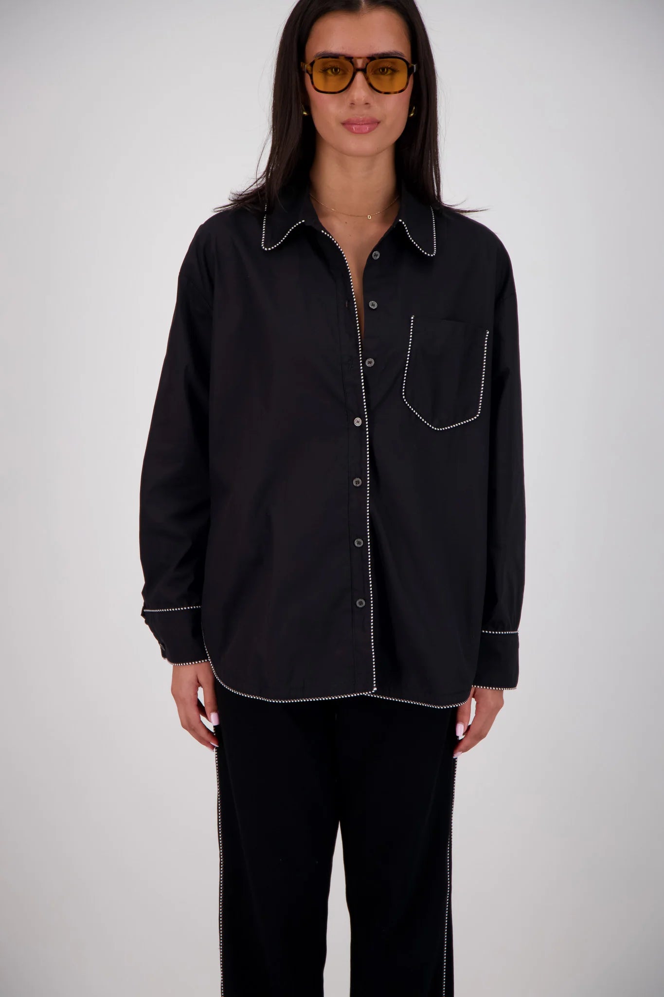MANAROLA SHIRT - BLACK - JASMINE ALEXA