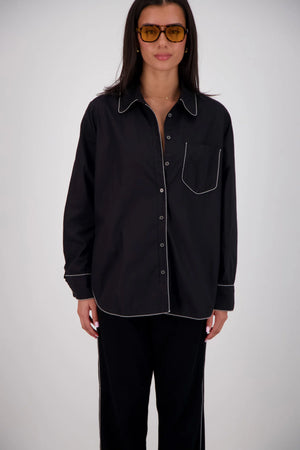 MANAROLA SHIRT - BLACK - JASMINE ALEXA