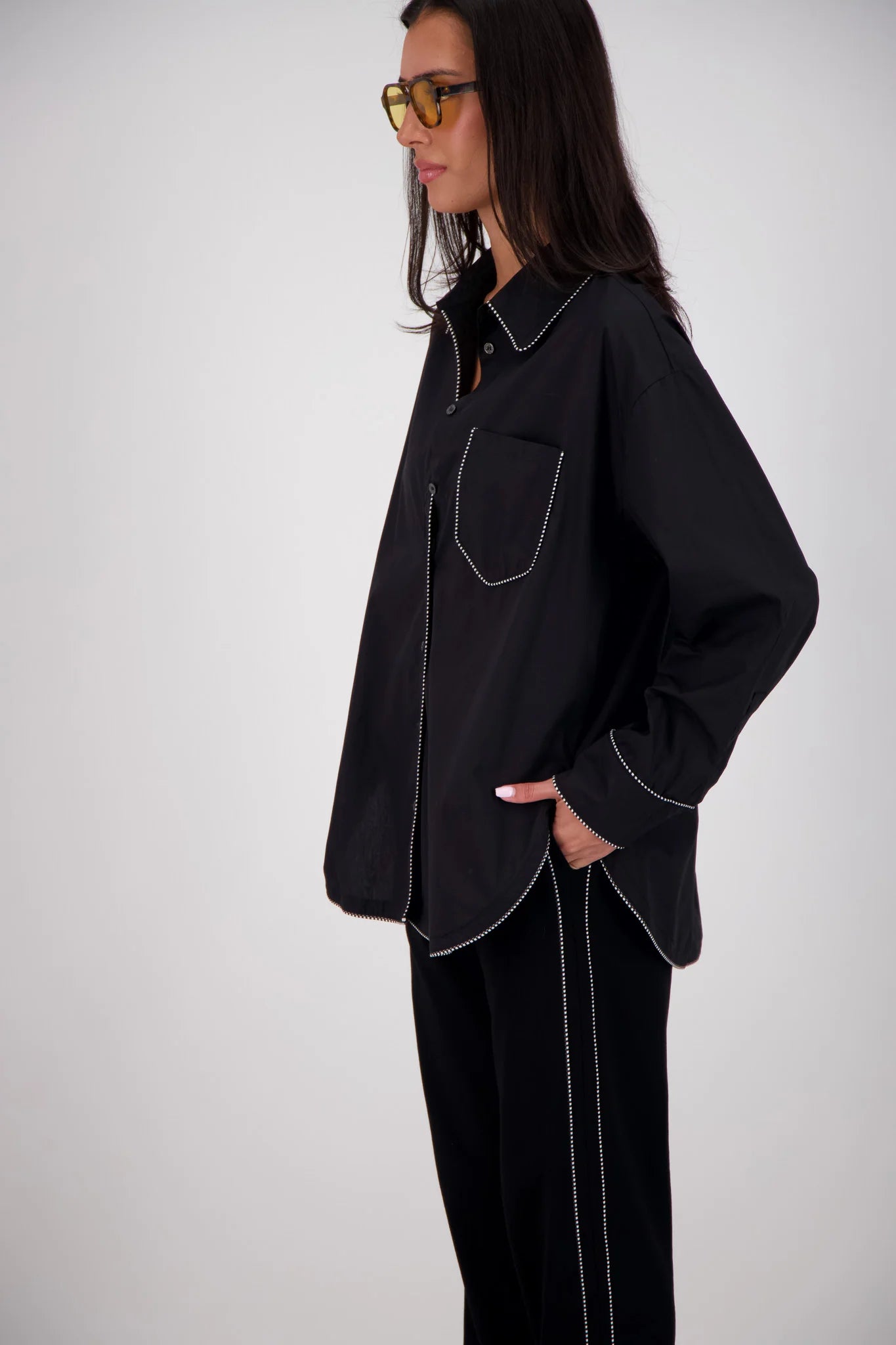 MANAROLA SHIRT - BLACK - JASMINE ALEXA