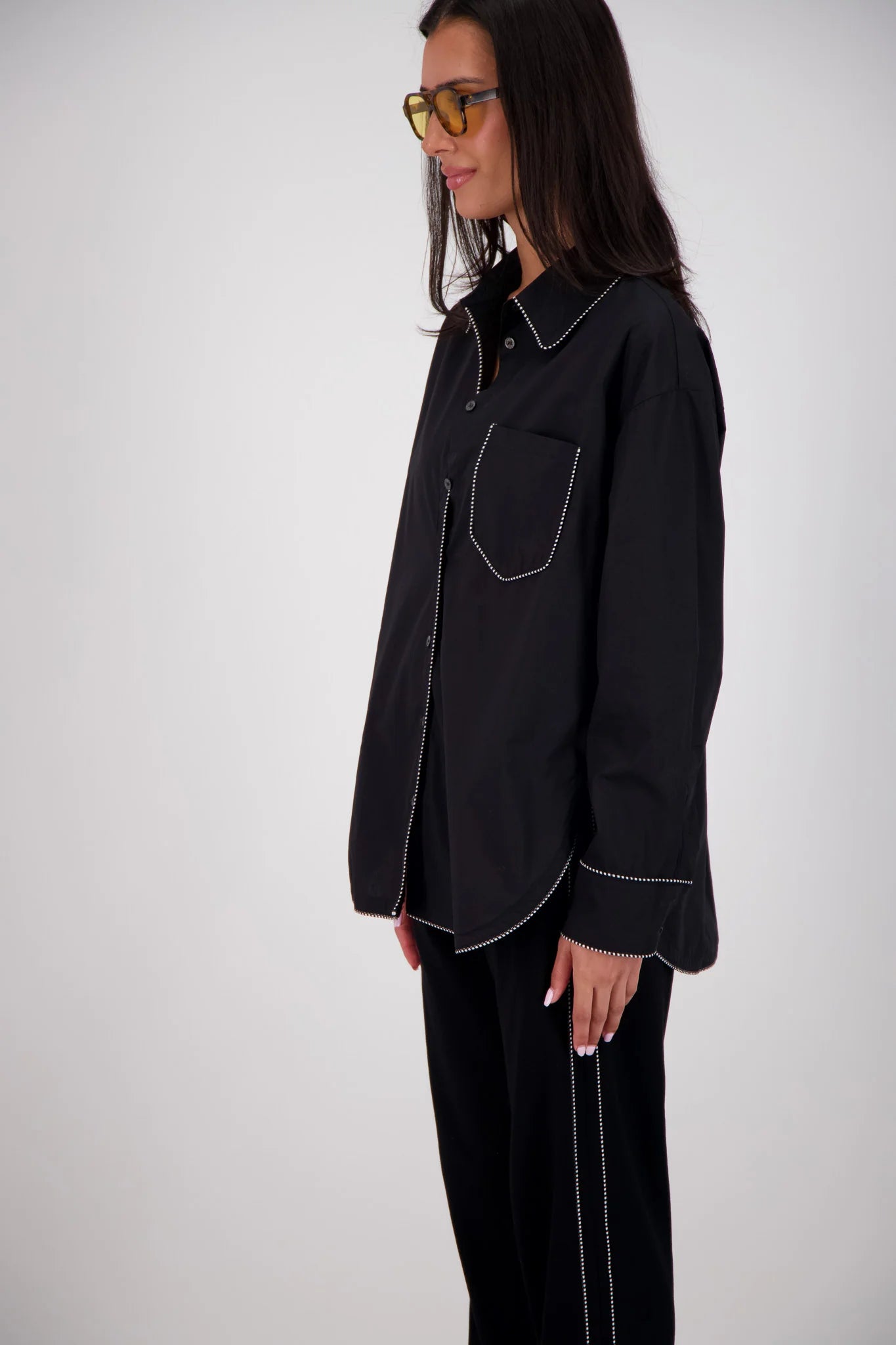 MANAROLA SHIRT - BLACK - JASMINE ALEXA