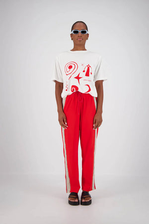 PANAREA TRACKPANT - RED - JASMINE ALEXA