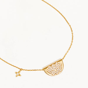 LIVE IN LIGHT LOTUS NECKLACE -18K GOLD VERMEIL - BY CHARLOTTE