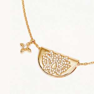 LIVE IN LIGHT LOTUS NECKLACE -18K GOLD VERMEIL - BY CHARLOTTE