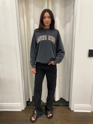 MILES SWEATSHIRT ANINE BING LEOPARD - WASHED BLACK - ANINE BING