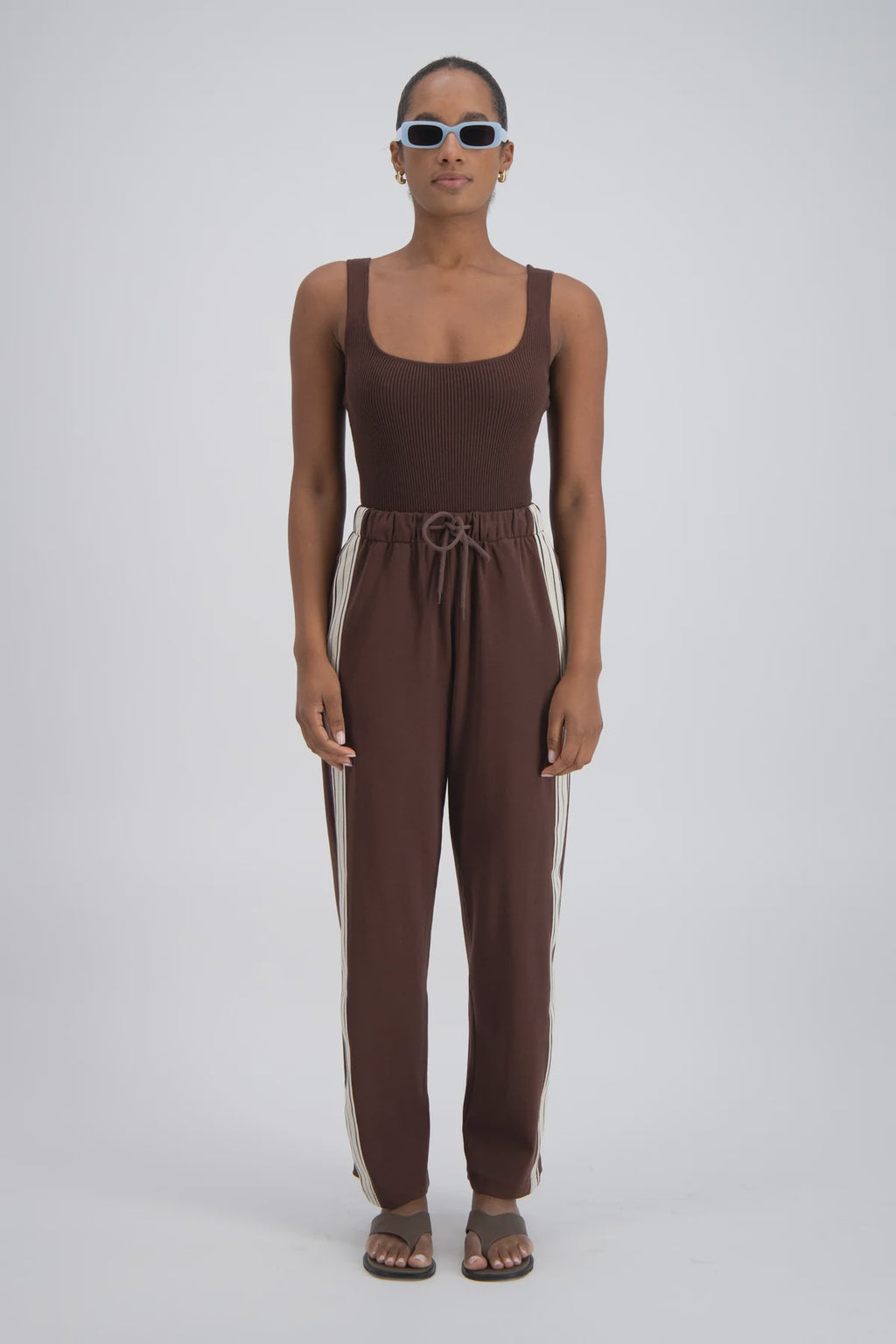 PANAREA TRACKPANT - BROWN - JASMINE ALEXA