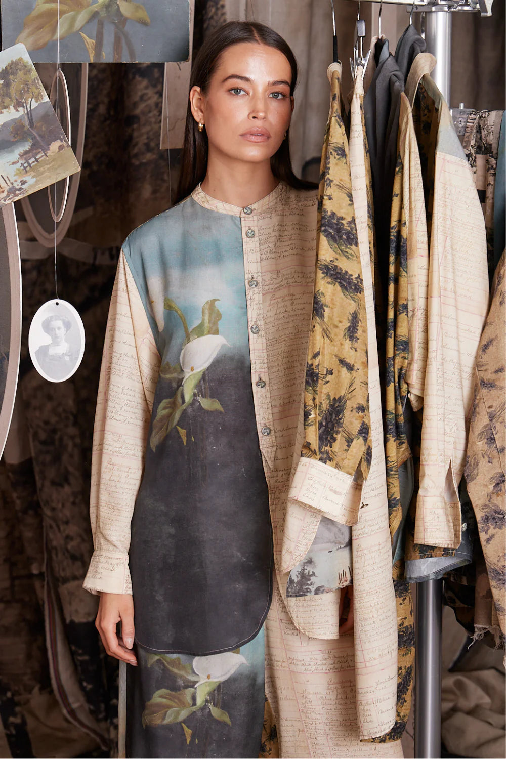 CIRCULAR SILK SHIRT - ARTWORKS PRINT - M.A DAINTY