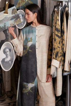 CIRCULAR SILK SHIRT - ARTWORKS PRINT - M.A DAINTY