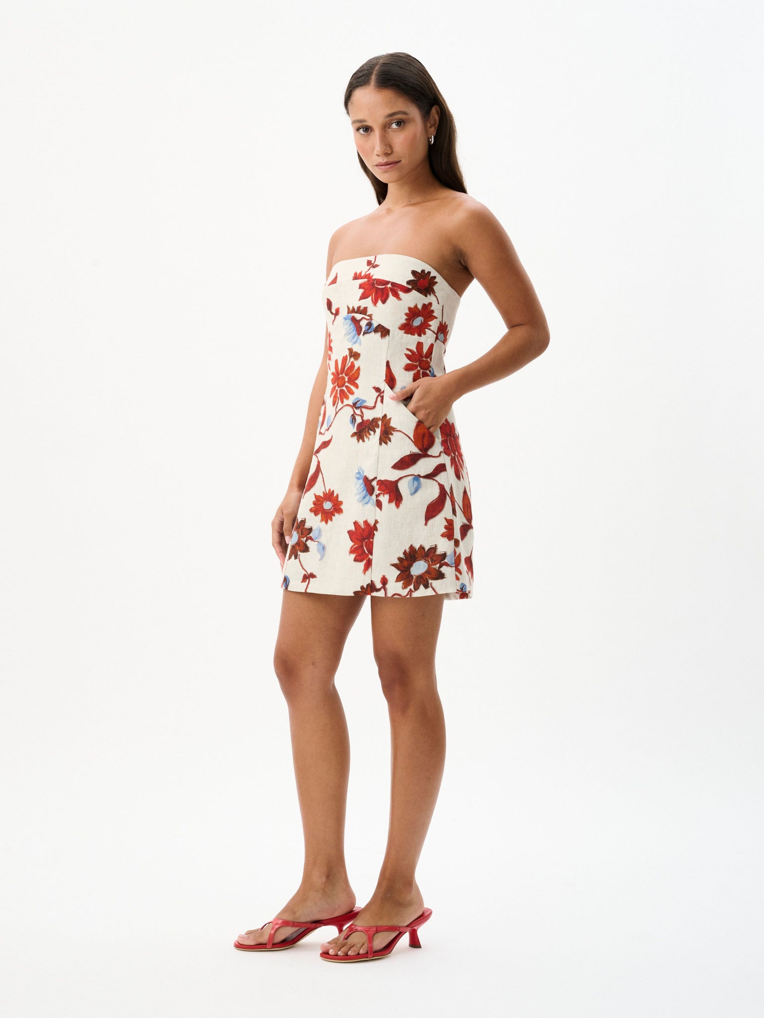 ALBA MINI DRESS - CACTUS BLOOM - ROAME