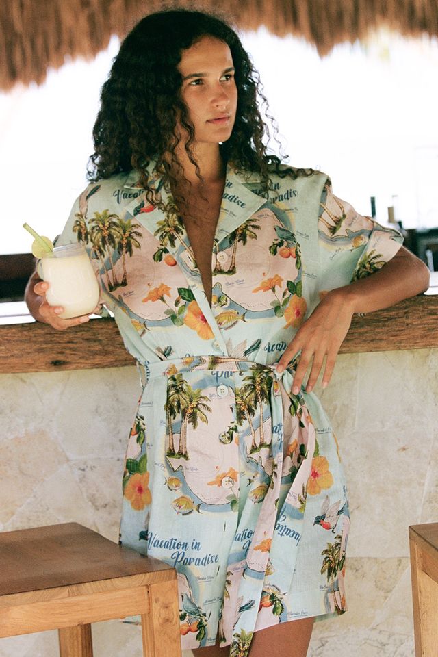 REY DRESS - PALM PARADISE - PALM NOOSA
