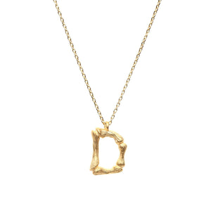 LETTER NECKLACE  - 24K GOLD PLATED - AMBER SCEATS