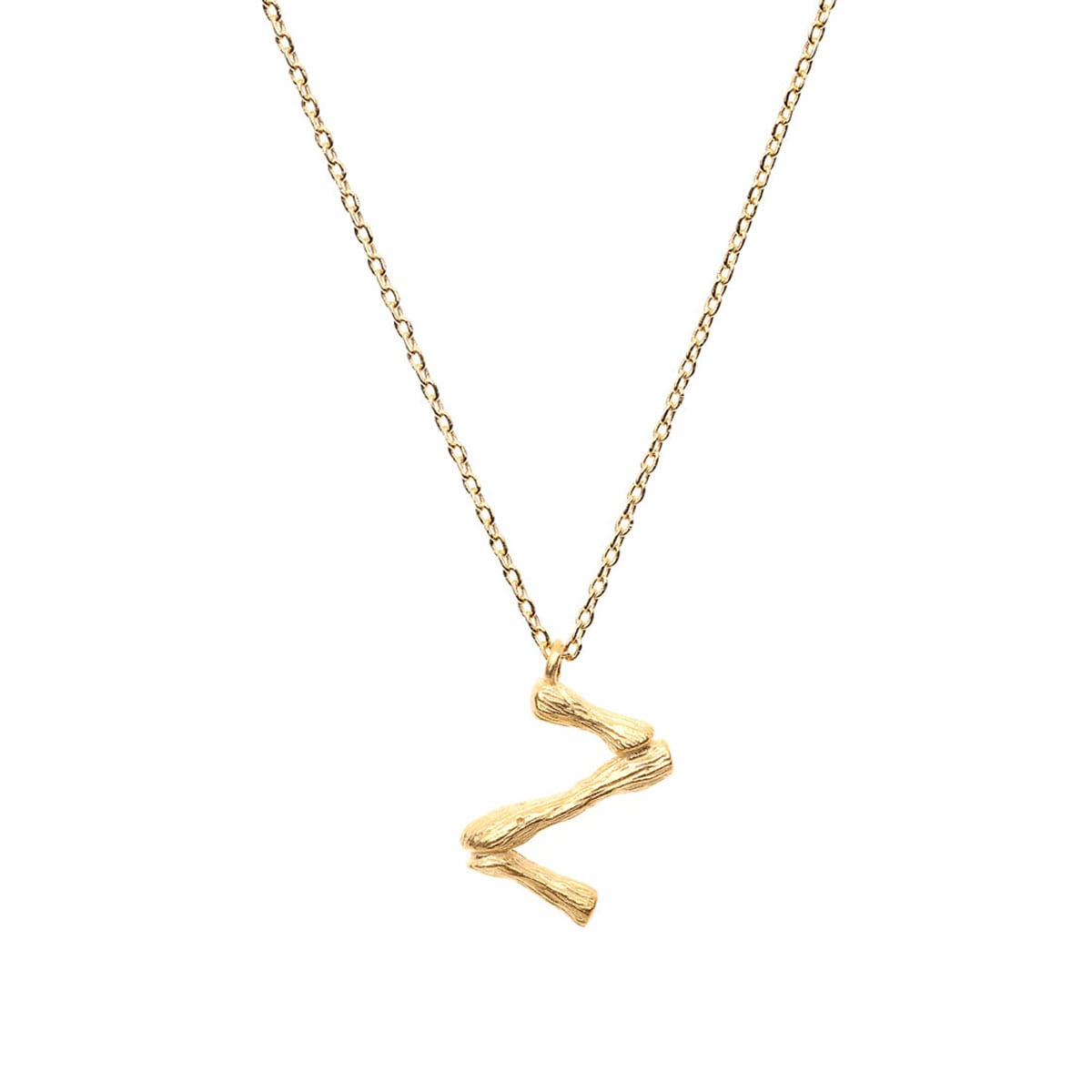 LETTER NECKLACE  - 24K GOLD PLATED - AMBER SCEATS