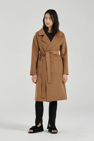 THE MATILDA COAT - CAMEL WOOL - FRIENDS WITH FRANK