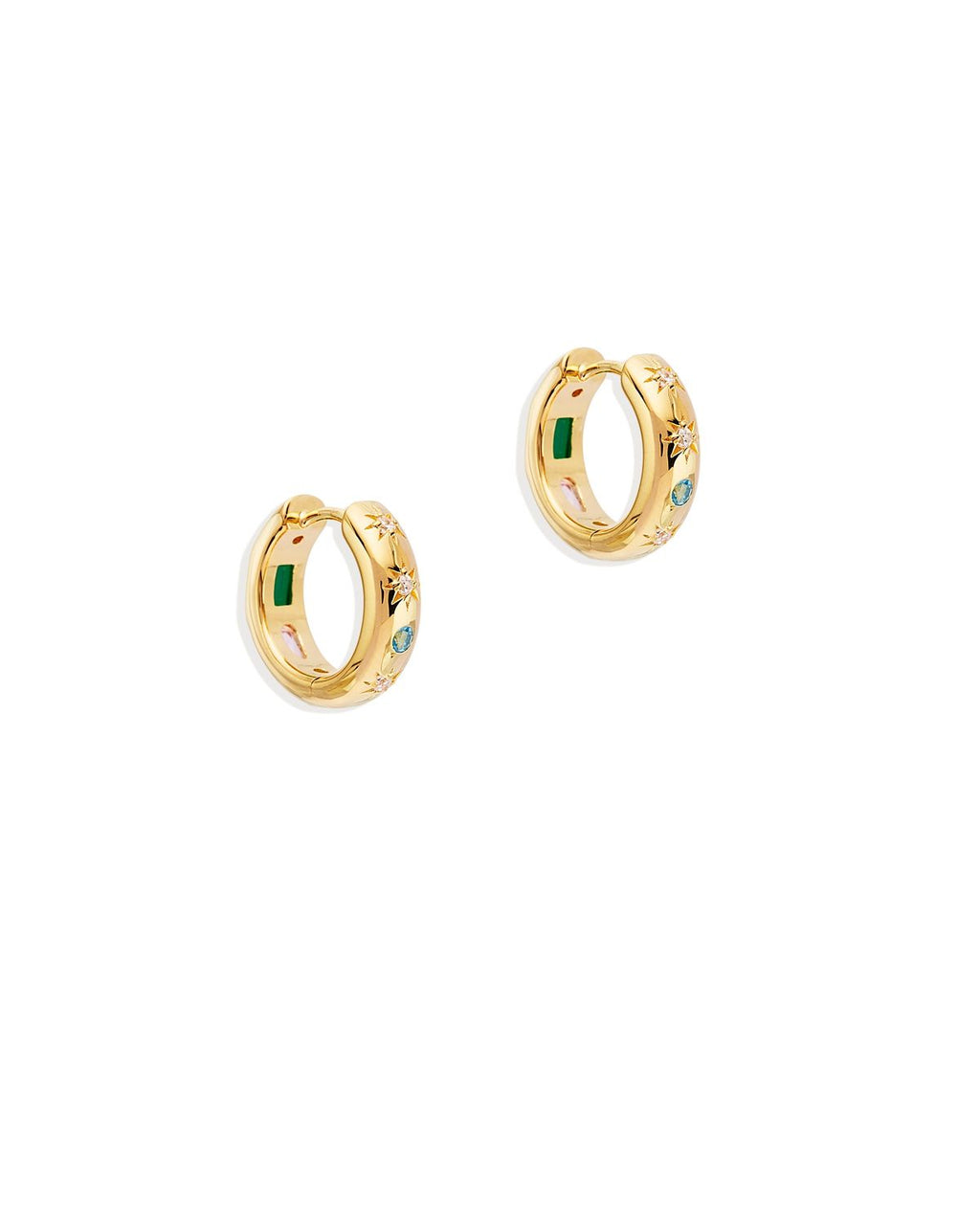 CONNECT TO THE UNIVERSE HOOPS - 18K GOLD VERMEIL - BY CHARLOTTE