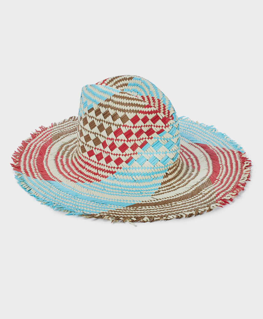 JANE HAT - RED/ BROWN / BLUE - LE HAT