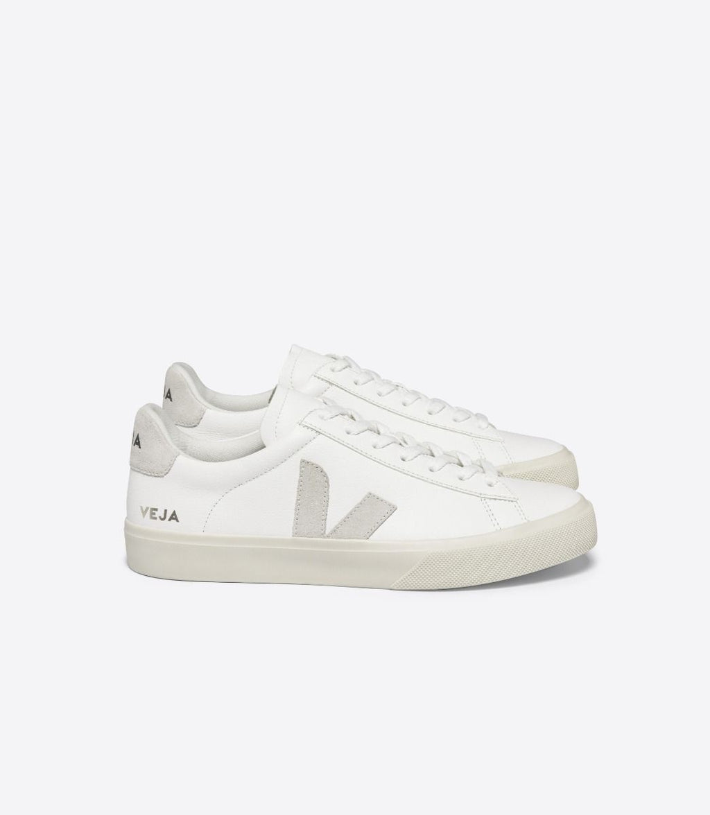 CAMPO CHROMEFREE LEATHER - EXTRA WHITE NATURAL SUEDE - VEJA