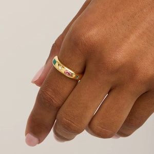 CONNECT TO THE UNIVERSE RING - 18K GOLD VERMEIL - BY CHARLOTTE